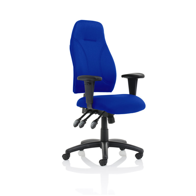Polyester Blend Office Chair, Blue