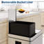 Poubelle de cuisine en acier inoxydable 16 gallons - Poubelle à double compartiment avec pédale à fermeture en douceur et seaux intérieurs amovibles pour le bureau à domicile-126327713