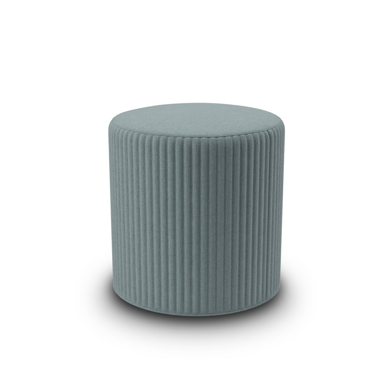 BuzziSpot 18.5" Wide 3D Round Pouf Ottoman, Electric 