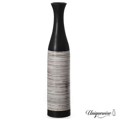 Porte-fleurs noir et blanc en céramique de haute qualité, imperméable et fabriqué à la main