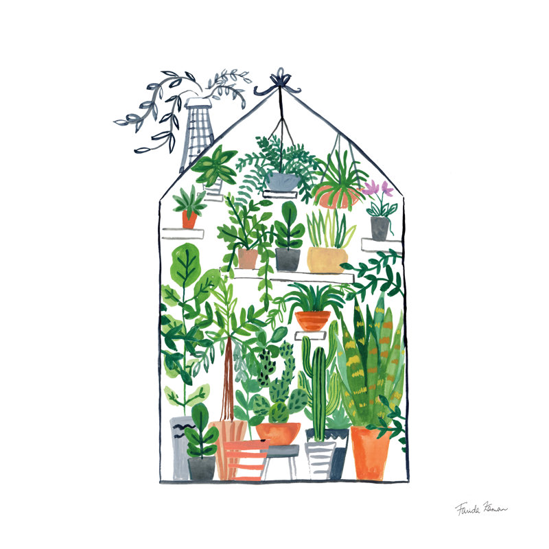 Greenhouse I - Wrapped Canvas Painting, 12" H x 12" W, No, Wrapped Canvas