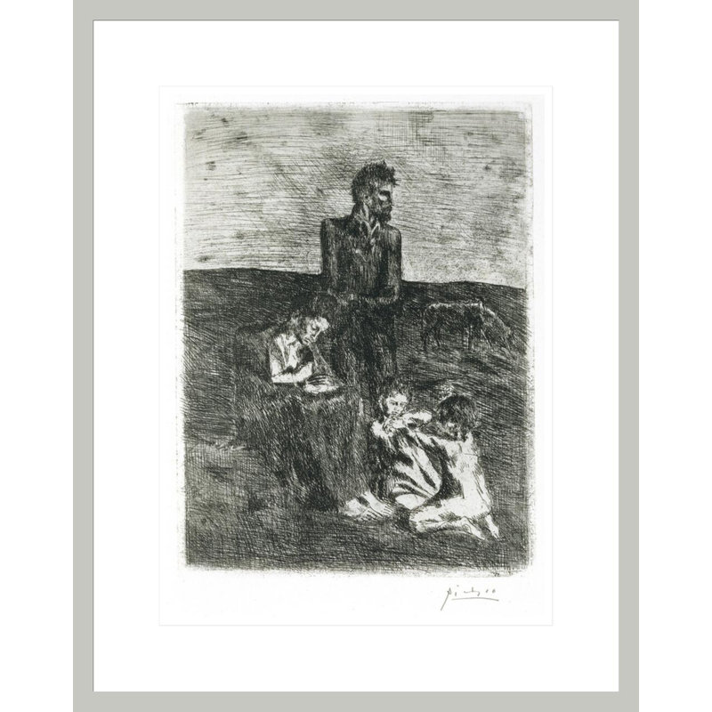 «The Poor» par Pablo Picasso, impression giclée sur cadre, H 21,75 po x l 17,3 po