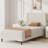 Chenille Fabric Platform Bed Bed Frame With Upholstered Headboard-772310711