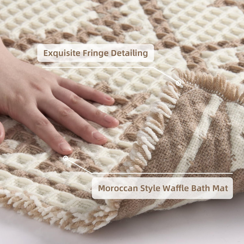 Waffle Bathmat 24"x36"-Super Absorbent Bathroom Mat