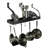 Handcrafted Gourmet Bookshelf Wall Rack with Curved Arms & 12 Hooks-24694360