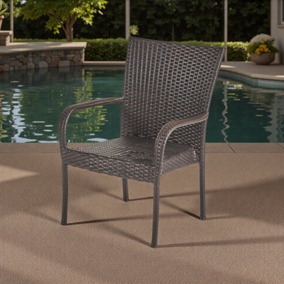 Chaise empilable en osier PE 1pc