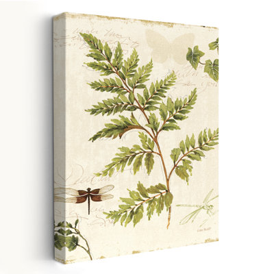 Ivies and Ferns I Crop - Art botanique crème brun et beige