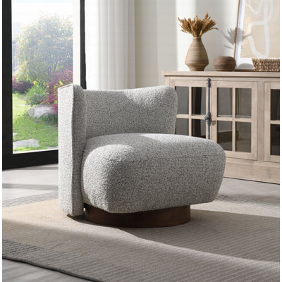Chaise d'appoint moderne en tweed gris