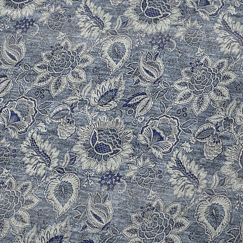 Jeté floral Sherpa ASB661 Addison, Bleu