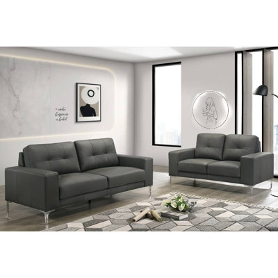 Toccaro 2 - Piece Leather Sofa Set by Ivy Bronx