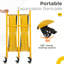 Barricade rétractable extensible, barrière d'allée pliante en métal 8/9 / 11/16/23 pi avec roulettes, clôture de sécurité extérieure portable pour la construction, la cour, le garage et le contrôle des foules-121471364