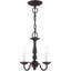 Lustre classique à 3 lumières DEL de style bougie