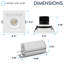 Projecteur encastré carré à 1 tête DEL LUXRITE, pivotant à 360 ° + 15 °, 5CCT, CRI90, 15W, 1000LM, faisceau 60 °, double intensité variable, IC et Wet 4-122663351