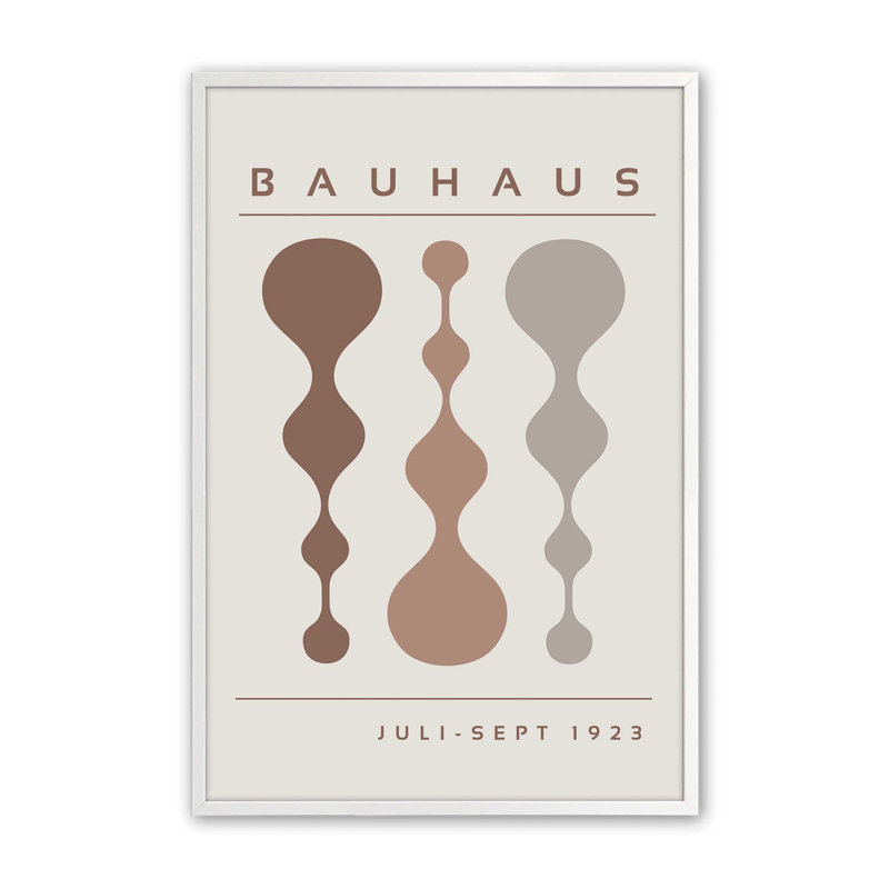 «Brown Retro Bauhaus», affiche I, Blanc opaque, H 15 po x l 12 po