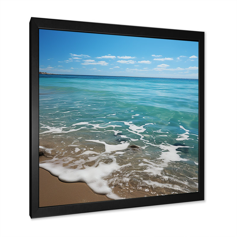«Ocean Beach Serenity» sur impression sur toile, H 36 po x l 36 po x P 1,5 po, Cadre photo noir