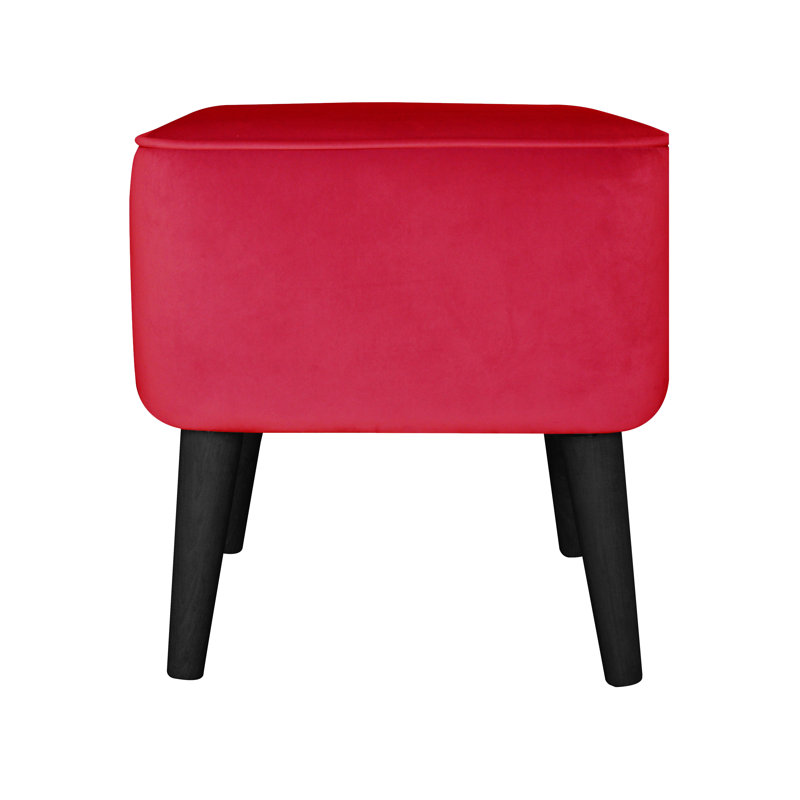 40cm Wide Square Solid Colour Standard Ottoman, Pink