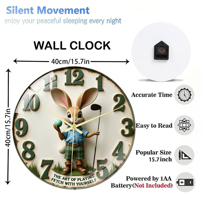 Horloge murale en verre 16 po