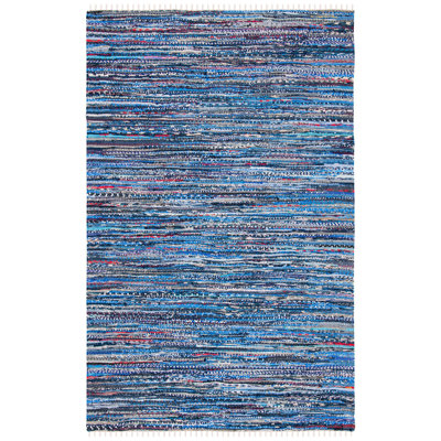 Rag Rug Hand Woven Cotton Striped Rug