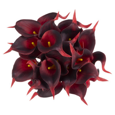 Lys de Calla artificiel 24 pièces avec tiges - Fleurs artificielles pour décoration intérieure