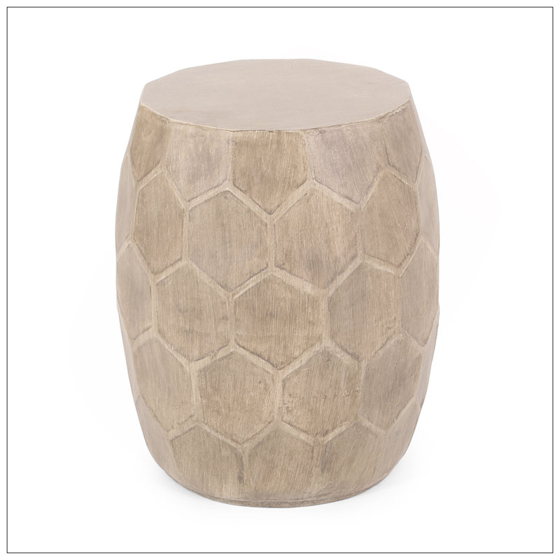 Outdoor Lightweight Concrete Side Table,