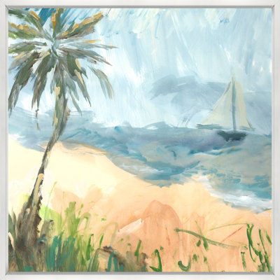 Scrambled Palm Trees VI Framed Painting Canvas