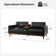 Plina 89"Wide Mid-Century Modern Genuine Leather Sofa with Multifunctional Storage Box