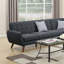 Ensemble de canapé modulaire 2 pièces avec 2 coussins décoratifs en frêne noir et canapé