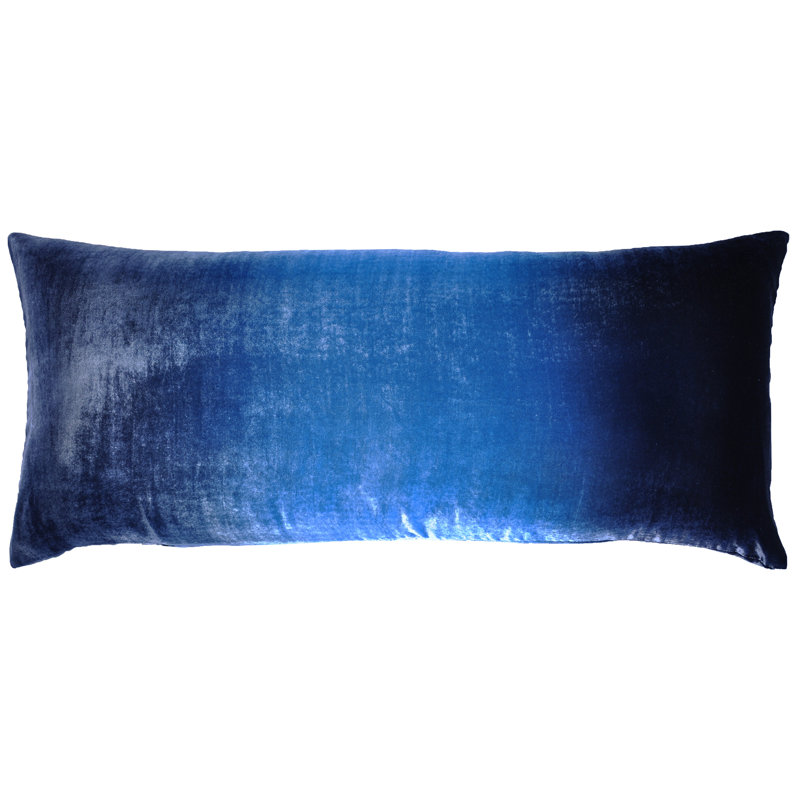 Large Rectangle Velvet Pillow Cover & Insert, Midnight, Rectangle 16"H x 36"W 