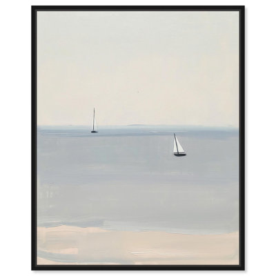 Boats in Serene Waters II Canvas Coastal Paintings by Art Remedy