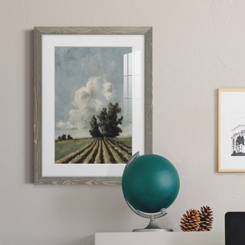 Copse of Trees Premium encadré mat - prêt à être accroché, Encadré gris clair, H 37,5 po x l 27,5 po x P 1 po