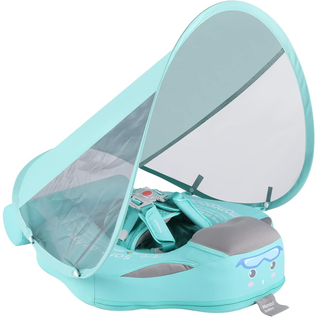 DESIGN SHOP BY SHELL Baby Swim Float With Canopy Non-Inflatable Infant ...