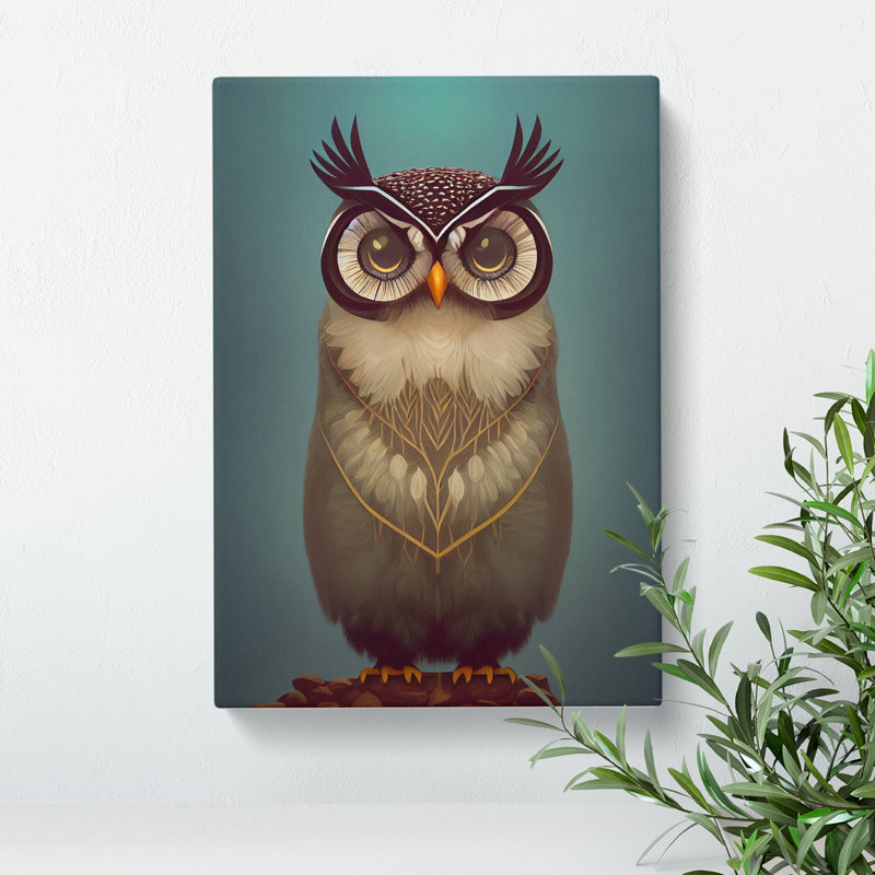 The Iconic Owl - Wrapped Canvas, 60cm H x 40cm W x 3cm D