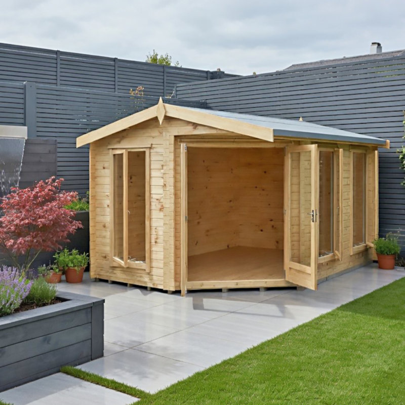 Rivington 10 x 14 ft 28 mm Corner Log Cabin