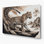 «Big Cats», art mural beige en métal léopard