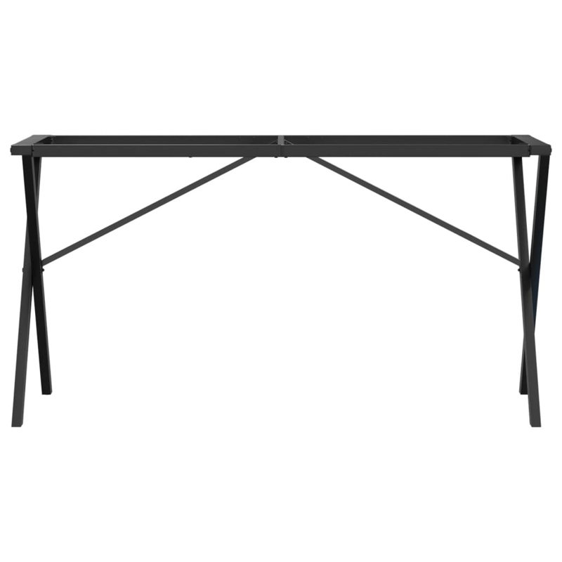 Ronks Dining Table Legs X-Frame Steel, 73cm H x 140cm W x 60cm D