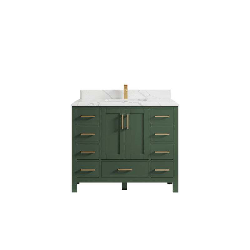 Ensemble de meuble-lavabo simple 42 po Malibu, Calacatta Laza