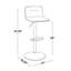 Tabouret de bar réglable en métal chromé et similicuir - ensemble de 2-1266978540-1266978528