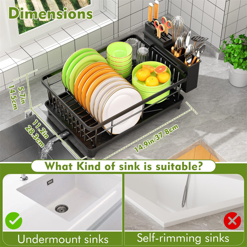 Dish Rack, Matte Black