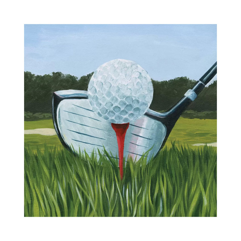 Tee Off I by Grace Popp - Wrapped Canvas Painting, 30.48cm H x 30.48cm W x 1.91cm D
