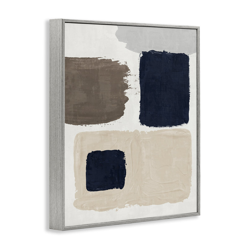 «Neutral Blocked Shapes», art de la giclée encadrée par Nina Blue, Estampe numérique Farmhouse, H 14 po x l 11 po