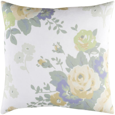 Kalena Floral Linen Reversible Throw Pillow