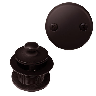 1-1/2" Coarse Thread Twist & Close Bathtub Drain Trim with Two-Hole Overflow
