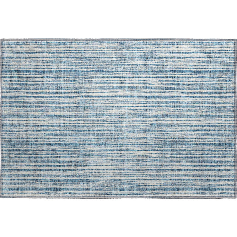 Premium Machine Washable Prisco Blue Rug