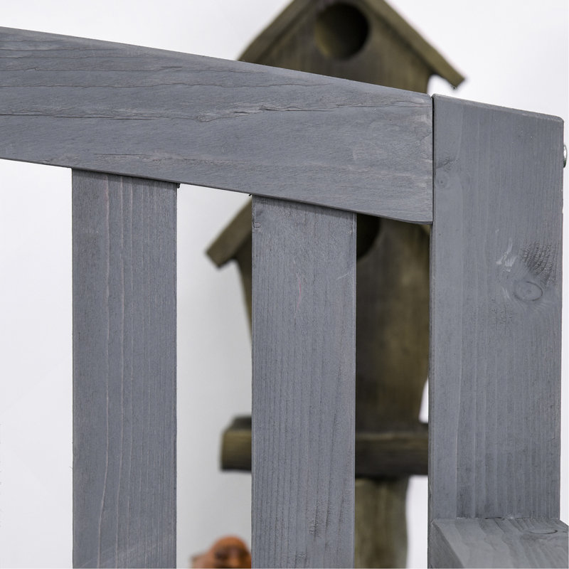 Banc en bois pour l'extérieur Outsunny, Gris