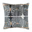 Coussin Labyrinth en velours de soie Ikat, 24 "x 24" seulement