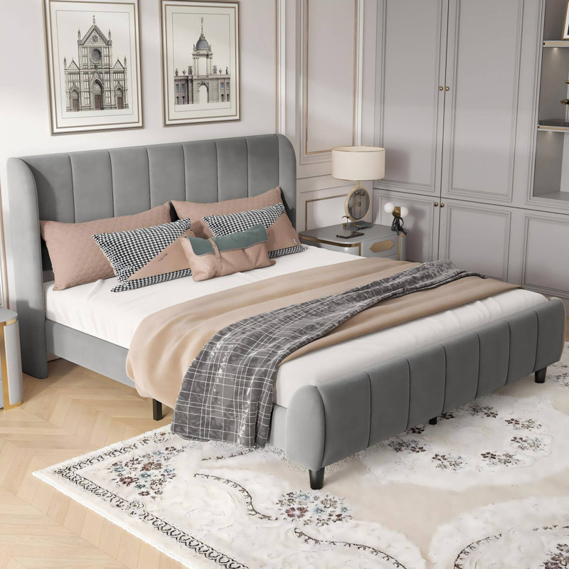 Ketrina Upholstered Bed, Double (4'6)