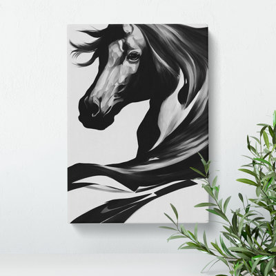 Monochrome Horse No.5 - Wrapped Canvas