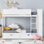 Lit superposé au dessus avec 2 tiroirs et armoire multicouche-341180884