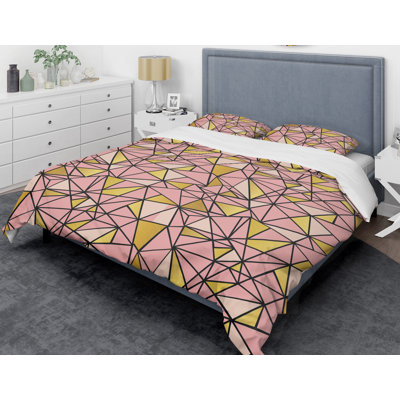 Modern & Contemporary Polyester Twill Geometric Shapes Duvet Cover