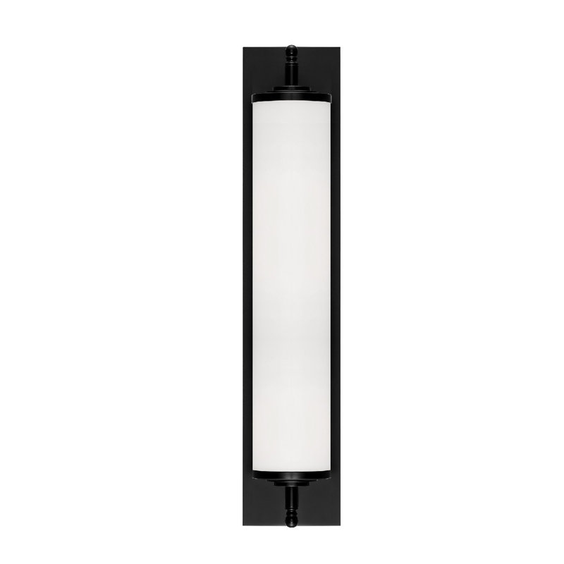 Locklear Flush Mounted Sconce, Black, 6" H x 24" W x 5" D